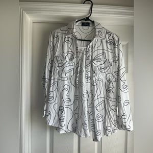 Abstract face top